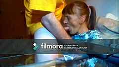 Donna dává pěkný blowjob a cum 😍