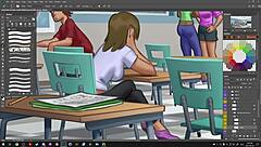 Darkcookie streams Summertime Saga on Picarto