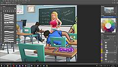 Darkcookie streams Summertime Saga on Picarto