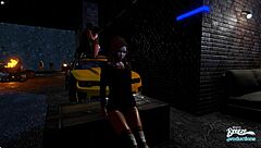 milf fulfills naughty desires in public cartoon