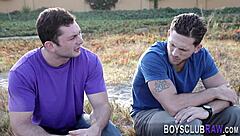 gay stud just casually tasting ass before pounding it hard