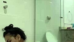 bia hot morena safada masturbating with shower jet in bathroom solo 😍🔥
