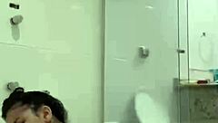 bia hot morena safada masturbating with shower jet in bathroom solo 😍🔥