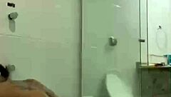 bia hot morena safada masturbating with shower jet in bathroom solo 😍🔥