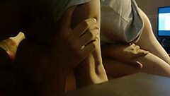 Teen babe gets her pussy licked intensely then bent over for doggystyle pounding with small cock