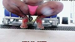 staci in wet pink panties, feet fetish!