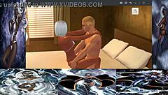 Mike g charms storm in 3d cartoon interracial deepthroat