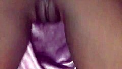 horny woman fingers tight pussy in hot night wear