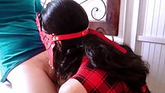 Hot roommate sucks dick expertly until cum spills after class