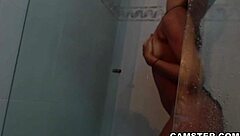 big ass latina on webcam wants her ass fucked in the bathroom while masturbating