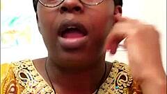 the black mama lounged on the sofa, her ebony pussy ready for amateur sex with the slutty milf vibe.