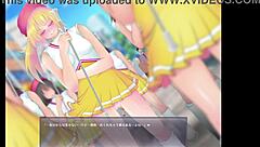 I exposed the play girl in this anime hentai game, part 1, it was so fun.