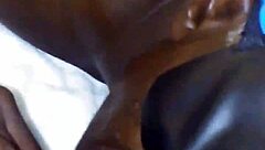 amateur ebony milf enjoys squirting and sucking big black cock