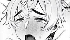 moaning with lube during bisexual masturbation orgasm 😩💦