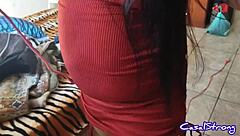 hanna pimentinha prepares for a scene with a german tattooed actor