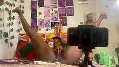 I played alone with my pussy looking at my mirror