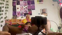 I played alone with my pussy looking at my mirror