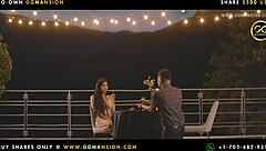 big titted brunette feels sexy in bodysuit at ggmansion