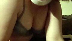 feet in purple lace lingerie for a kinky amateur session