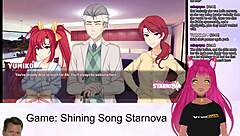 lewdneko plays shining song starnova aki route part 2 with petite hentai fun