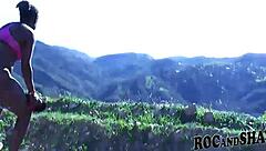 Amateur Ebony Couple's Malibu Fuck Trip