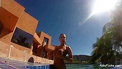 Abigail Mac's Big Tits And Ass Shine In Pool Nude Fun