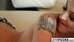 Leya Falcon Feels Intense Pleasure Taking BBC in Her Ass Before Cumshot