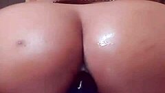 Katy Katie rides dildo hard in wild anal play session