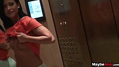 Hot amateur skinny teen gets slammed in ass on balcony