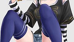 Minah blackmails you with hentai jerk off instructions