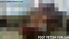 She shows off her amazingly sexy feet in femdom pov fetish session