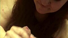 I give an amatuer blowjob to that monster cock and swallow the cumshot