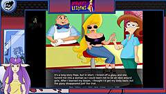 johnny teaches sinfully fun games to bimbo blonde with big tits and ass