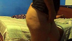 We fuck hard in cowgirl position, riding until he cums deep inside her big ass.