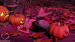 Happy Halloween Cassie Lewdine Big Tits Monster Cock