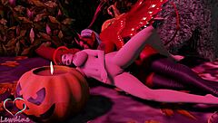 Happy Halloween Cassie Lewdine Big Tits Monster Cock