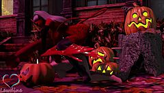 Happy Halloween Cassie Lewdine Big Tits Monster Cock