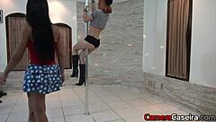 Nymphs at the party kissing passionately