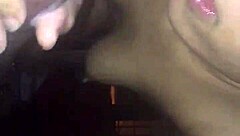 Latina amateur giving blowjob to black cock homemade