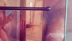 lady raex in wet shower scene with big ass and natural tits