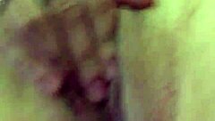 She's using a vibrator on her dry pussy lips 😏