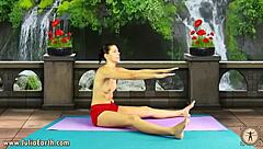 Julia V Earth Performs Topless Yoga Workout in Outdoor Challenge