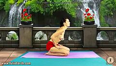 Julia V Earth Performs Topless Yoga Workout in Outdoor Challenge