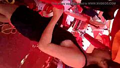 Teen 18+ displays her lovely neckline in a stylish outfit