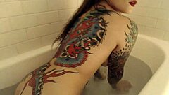 Bath Show Final 2 With Tattoo Display And Relaxing Soak