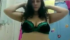 Young woman shows off in the bathroom part 1