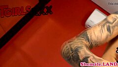 Bathing Solo Shemale Pleasures Herself