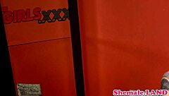 Bathing Solo Shemale Pleasures Herself