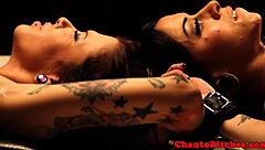 Imagine this lezdom mistress dominating bound submissives in intense bondage sessions