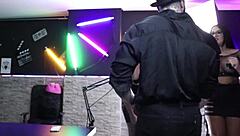 where can you spank the woman's ass in gabe spec sheer red?